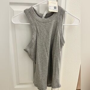 **Fabletics High Neck Rib Built-In Bra Tank, Size XS**